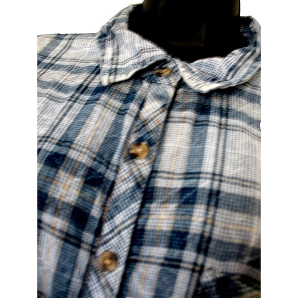 Maurice's  Blue&White Plaid Embellished,L/S Shirt Size 2X - Picture 10 of 13